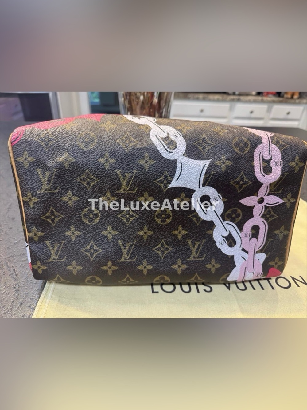 ✨ Louis Vuitton Monogram Bay Speedy 30 Rose Ballerine Poppy – Limited Edition ✨ - Picture 15 of 16